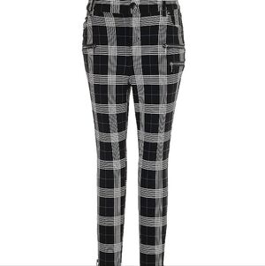 Torrid Black & Blue Plaid Fitted Pants